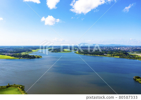 夏季的牛久沼澤（茨城縣） 80587333