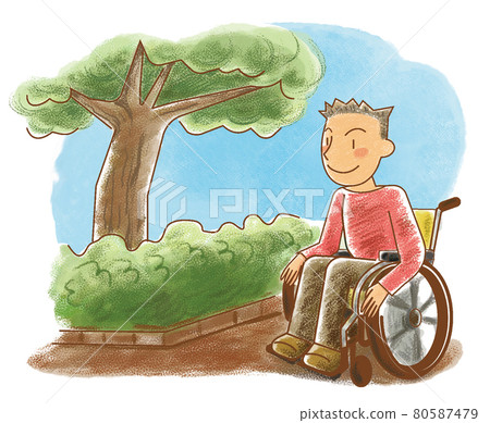 Life care: A young man who goes out on his own under the blue sky 80587479