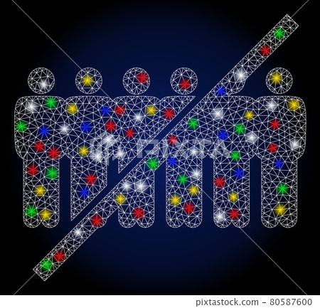 Flare Mesh Network No People Line with Color Flare Spots 80587600