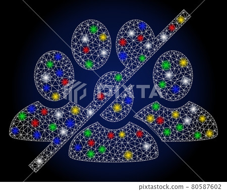 Colorful Mesh Carcass No People Crowd with Color Flash Spots 80587602