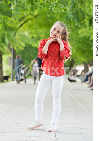 Weekend time. Girl carefree child. Summer holidays Weekend time. Girl carefree child. Summer holidays 80588732