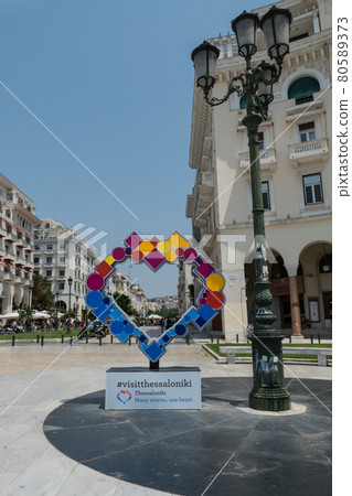 Greece, Thessaloniki, Logo visit Thessaloniki 80589373