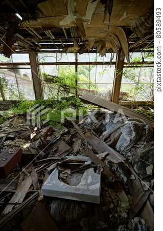 群馬縣利根郡水上町遺址大宮旅館 廢棄旅館 廢棄旅館 廢棄溫泉旅館 名稱變更 照片素材 圖片 圖庫