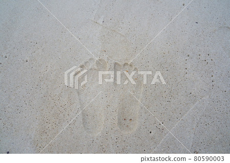 Footprints of the sandy beach Footprints of the sandy beach 80590003