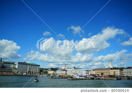 Helsinki cityscape from the sea 80590014