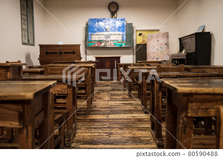 classroom in old Kaichi School, Matsumoto 80590488