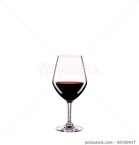 Goblet of red wine on a white background. Goblet of red wine on a white background. 80590937