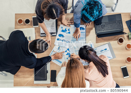 Business People in Group Meeting at Office Room. Business People in Group Meeting at Office Room. 80590944