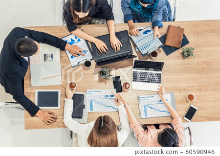 Business People in Group Meeting at Office Room. Business People in Group Meeting at Office Room. 80590946