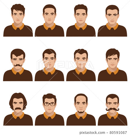 set of flat avatar, vector people icon set of flat avatar, vector people icon 80591087