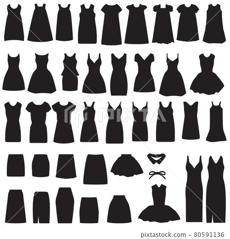 dress and skirt silhouette 80591136