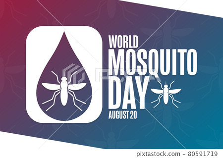 World Mosquito Day. August 20. Holiday concept. Template for background, banner, card, poster with 80591719