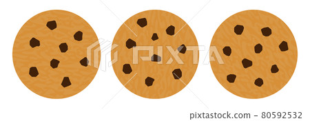 巧克力曲奇餅乾矢量圖 巧克力曲奇餅乾矢量圖 80592532