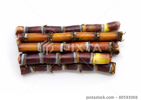 Sugar cane on white background. 80593008