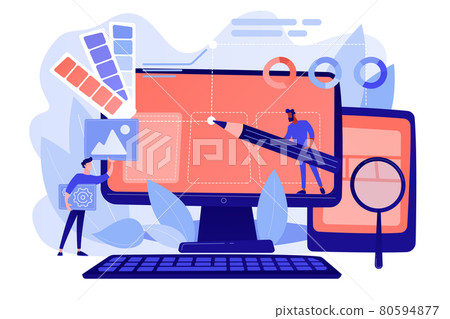 Web design development concept vector illustration 80594877