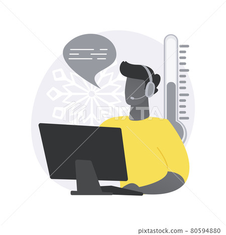 Cold calling abstract concept vector illustration. 80594880