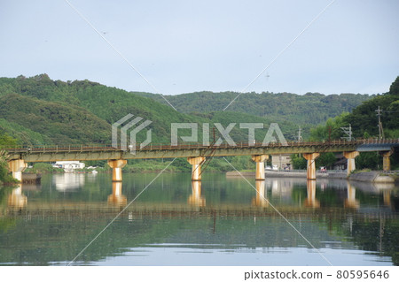 Matsuura Railway Emukae River Railway Bridge Matsuura Railway Emukae River Railway Bridge 80595646