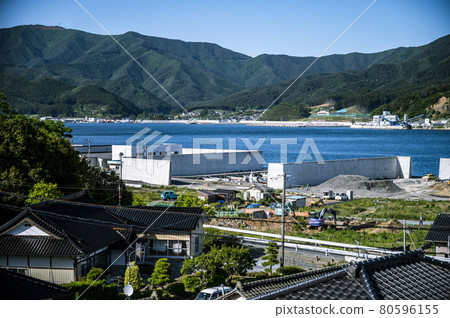 Ofunato tide embankment continues to be constructed Ofunato tide embankment continues to be constructed 80596155