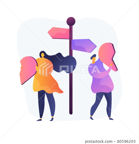 Separated person abstract concept vector illustration. Separated person abstract concept vector illustration. 80596203