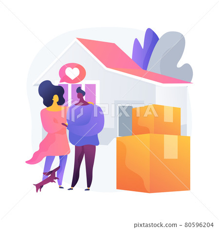 Cohabitation abstract concept vector illustration. Cohabitation abstract concept vector illustration. 80596204