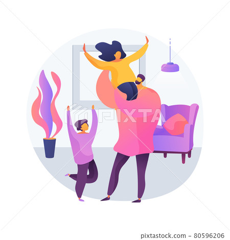 Single parent abstract concept vector illustration. Single parent abstract concept vector illustration. 80596206