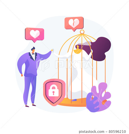 Forced marriage abstract concept vector illustration. Forced marriage abstract concept vector illustration. 80596210