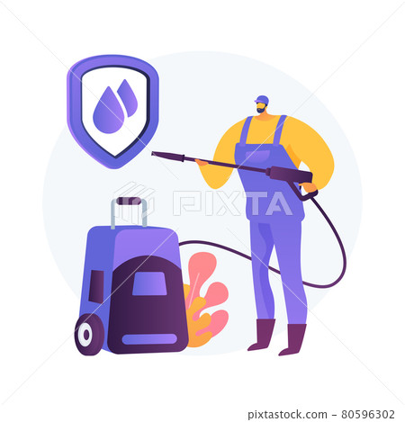 Power washing abstract concept vector illustration. 80596302