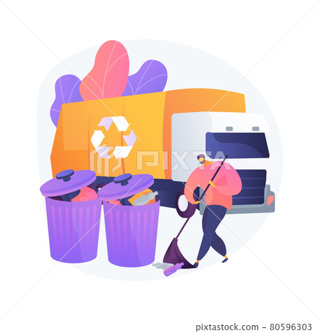 Junk removal abstract concept vector illustration. 80596303