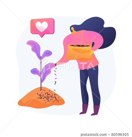 Mulching plants abstract concept vector illustration. 80596305