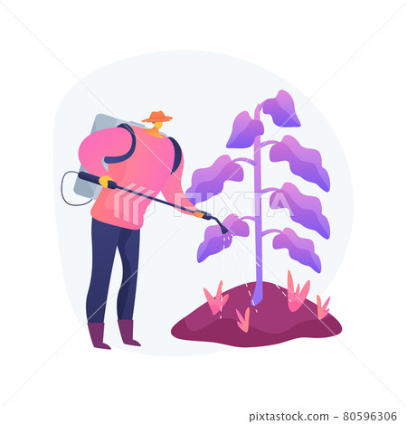 Weed control abstract concept vector illustration. Weed control abstract concept vector illustration. 80596306