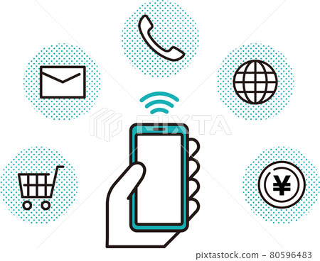 Smartphone operation icon Smartphone operation icon 80596483