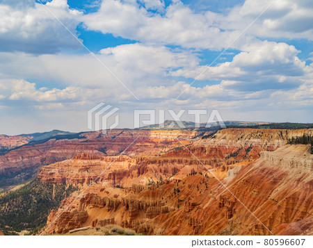 Aerial view of the beautiful Cedar Breaks National Monument 80596607