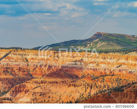 Aerial view of the beautiful Cedar Breaks National Monument 80596609