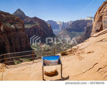 Beautiful Pine Creek Canyon Overlook of Zion National Park Beautiful Pine Creek Canyon Overlook of Zion National Park 80596646