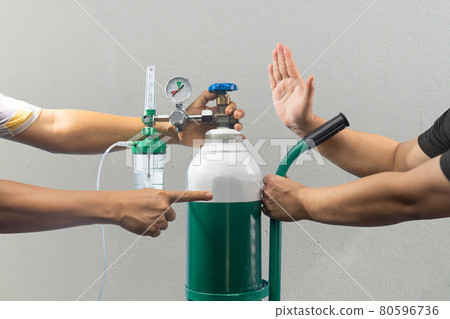 Covid-19 crisis, oxygen shortage cylinder 80596736