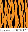 Illustration of tiger pattern 80597473