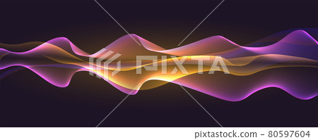 Flowing abstract pattern. Glowing lines blending Flowing abstract pattern. Glowing lines blending 80597604