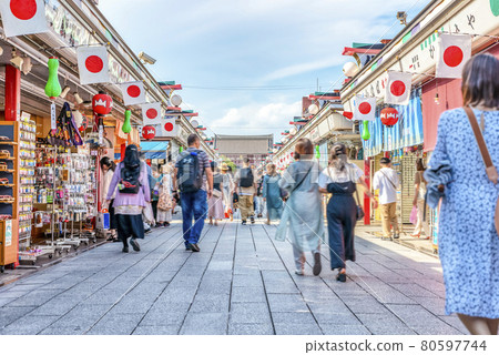 Cityscape of Tokyo Sensoji Temple / Nakamise Shopping Street Cityscape of Tokyo Sensoji Temple / Nakamise Shopping Street 80597744