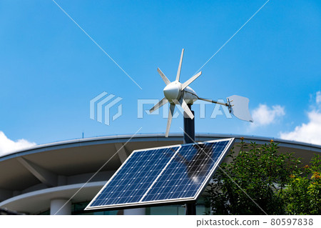 太陽能太陽能電池板和風力發電機 80597838