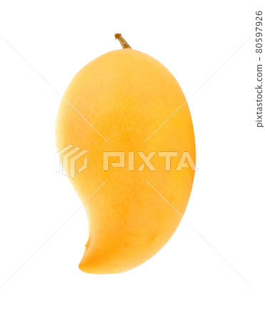 Ripe mango on white background 80597926
