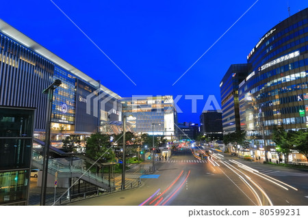 [Fukuoka] Night view of JR Hakata City (Hakata Station) 80599231