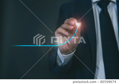 Businessman black background digital image material Businessman black background digital image material 80599674