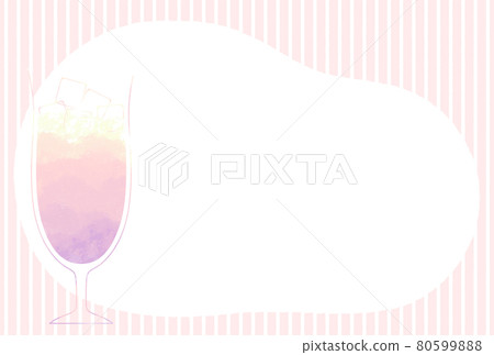 明信片_水彩桃蘇打水 明信片_水彩桃蘇打水 80599888