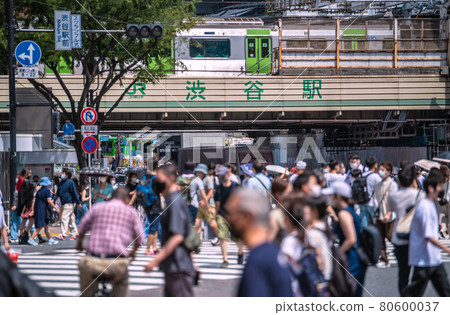 Tokyo cityscape of Japan Over 4,000 ... Dreadful Tokyo 4058 people. Olympic madness, Shibuya's big explosion does not stop = July 31 80600037