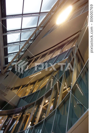 Complex beam patterns in the near future, multiple futuristic vertical and horizontal spaces 80600769