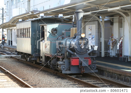 Botchan Train 2nd formation Komachi Station Iyo Railway Matsuyama City Ehime Prefecture Botchan Train 2nd formation Komachi Station Iyo Railway Matsuyama City Ehime Prefecture 80601471