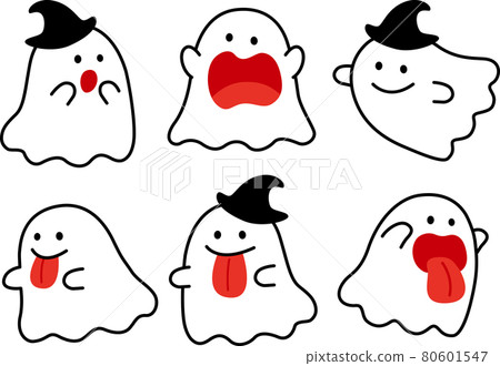 Cute Halloween ghost 6 pattern set 80601547
