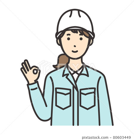 Female worker pose OK 80603449