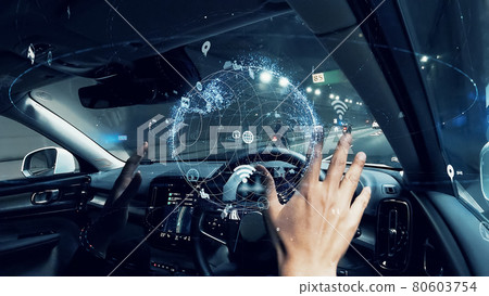 Image of autonomous driving Car electronics 80603754