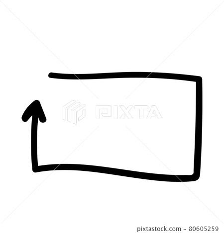 square frame arrow for infographics. doodle hand hand drawing sketch. vector illustration element square frame arrow for infographics. doodle hand hand drawing sketch. vector illustration element 80605259